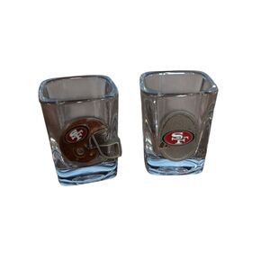 NFL Shot Glass Set with Red and Silver Logo